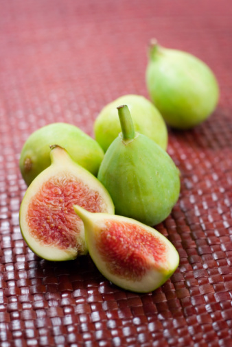 Figs on an isolated white background