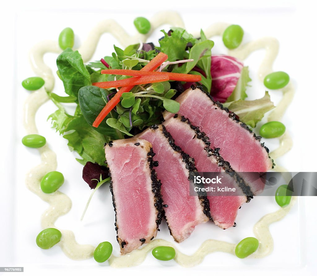 Chamuscar Ahi com Salada de Atum - Royalty-free Alimentação Saudável Foto de stock