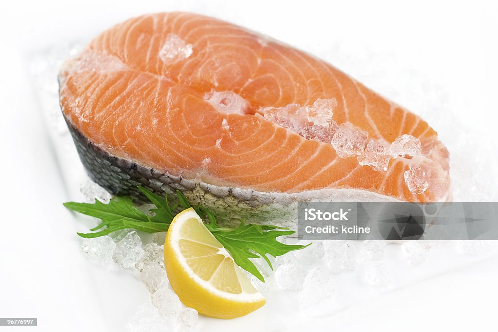 Salmon Steak - Lizenzfrei Eis Stock-Foto