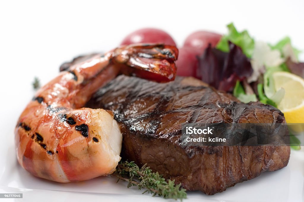 Steak und Krabben - Lizenzfrei Fische und Meeresfrüchte Stock-Foto