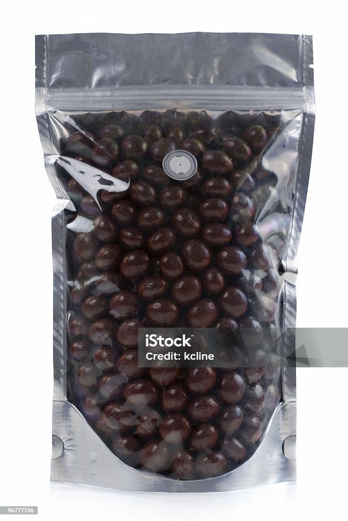 Granos de café de Chocolate - Foto de stock de Bolsa de plástico con cremallera libre de derechos