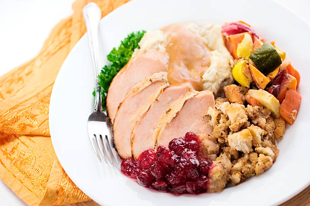 Turkey Dinner  turkey breast stock pictures, royalty-free photos & images