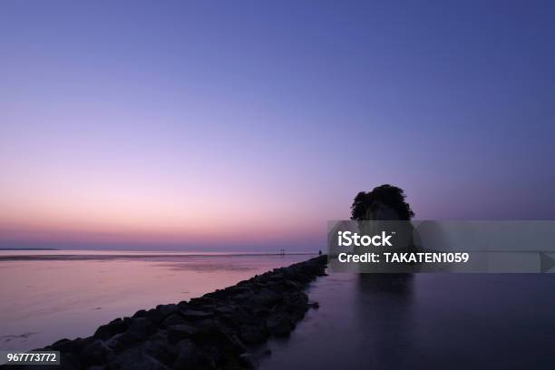 Mitsukejima Before Daybreak Stock Photo - Download Image Now - Ishikawa Prefecture, Sea, Beach