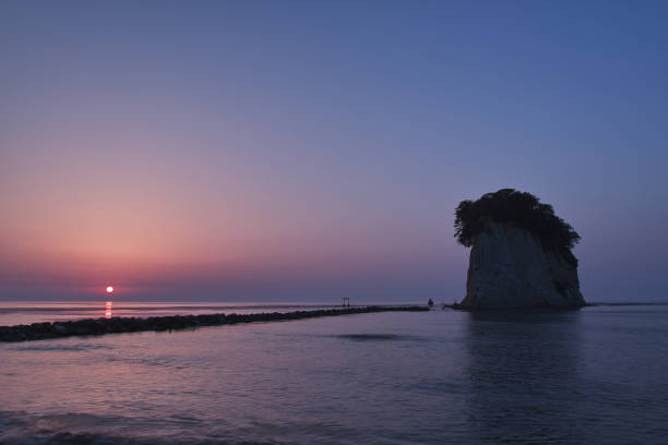 Daybreak of Mitsuke-Jima Daybreak of Mitsuke-Jima hashima island photos stock pictures, royalty-free photos & images