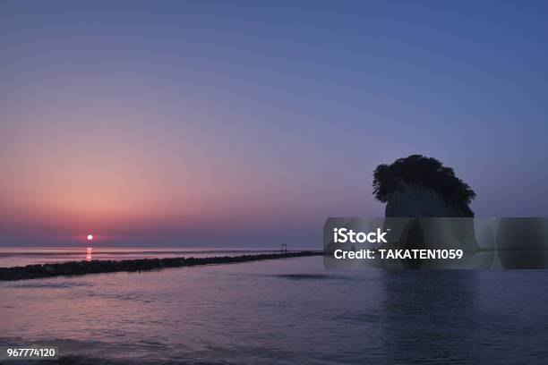 Daybreak Of Mitsukejima Stock Photo - Download Image Now - Ishikawa Prefecture, Sea, Beach
