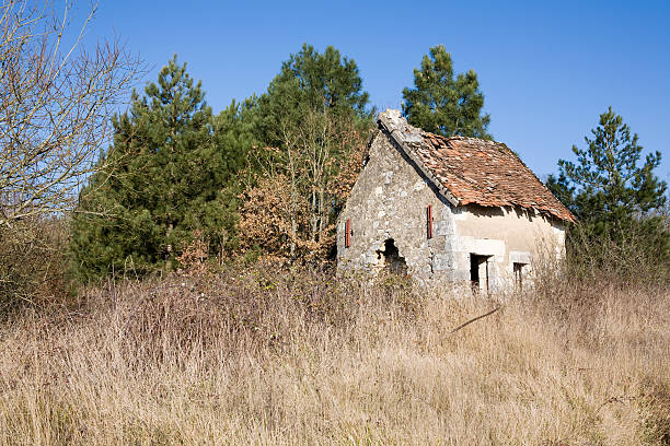 Old abandoned small house outside Chatelleraut, French countryside  chatellerault photos stock pictures, royalty-free photos & images