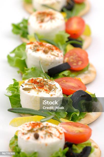 Cheese Appetizers Stock Photo - Download Image Now - Appetizer, Buffet, Canape