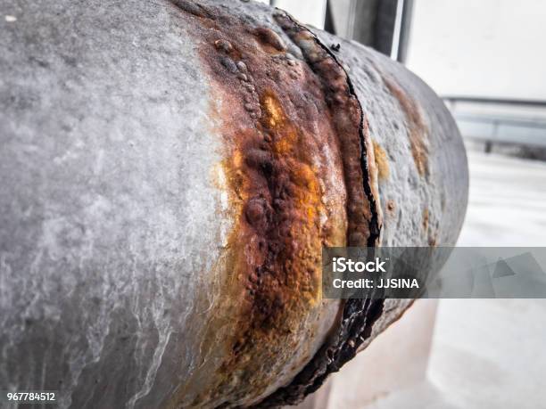 Rust And Corrosion In The Pipeline And Welds Stock Photo - Download Image Now - Rusty, Pipeline, Pipe - Tube