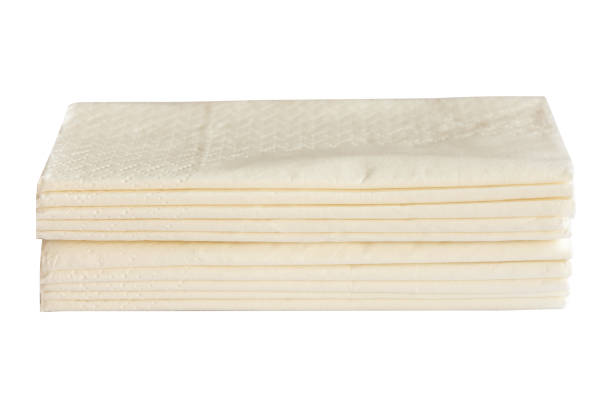 istock Stack of pocket napkins isolated on white background. 967788048
