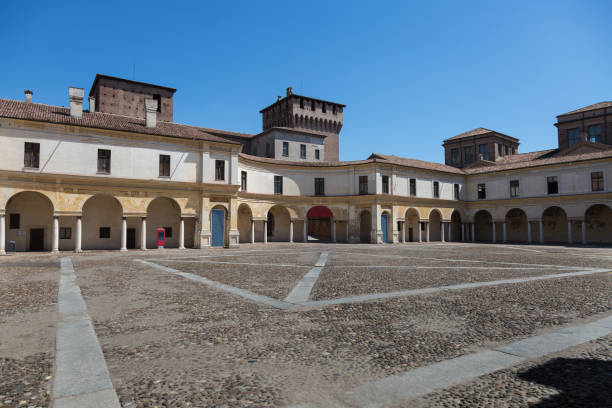 istock Mantua -Lombardy, Italy- Piazza Castello architecture view: Internal Colonnade 967788396