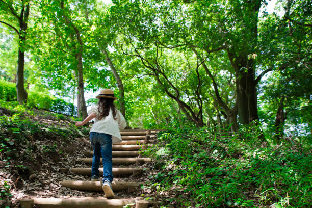 istock Girl playing in the forest 967788446