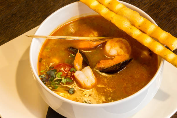 istock Delicious seafood soup 967792292