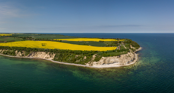 Aerial view of Cape Arkona on the island of Ruegen in Mecklenburg-Vorpommern