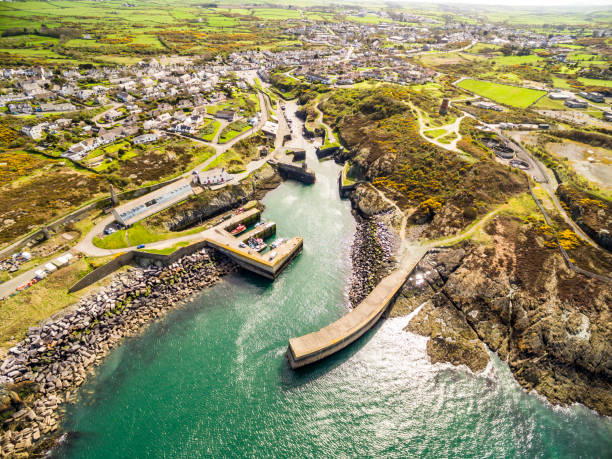 istock Aerial view of Amlwch Harbour on Anglesey, North Wales, UK 967802886