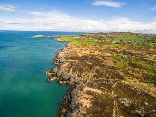 istock Aerial view of Amlwch Harbour on Anglesey, North Wales, UK 967804054
