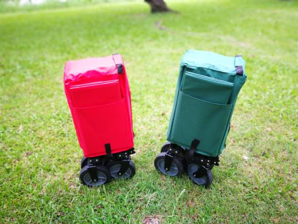 istock a green and red Cart for using in camping ltravel 967808026