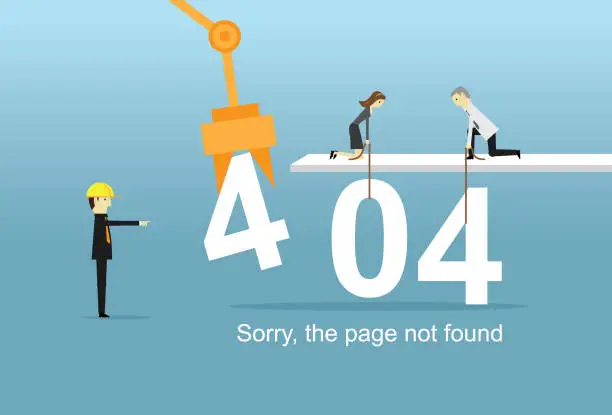 Vector illustration of 404 Error page not found