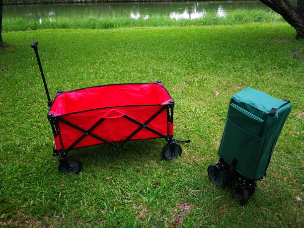 istock a green and red Cart for using in camping ltravel 967808130