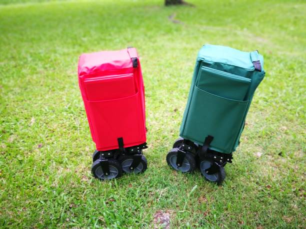 istock a green and red Cart for using in camping ltravel 967808478
