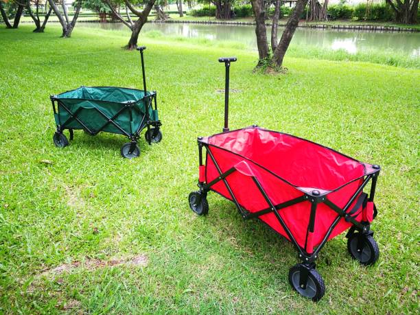 istock a green and red Cart for using in camping ltravel 967808630