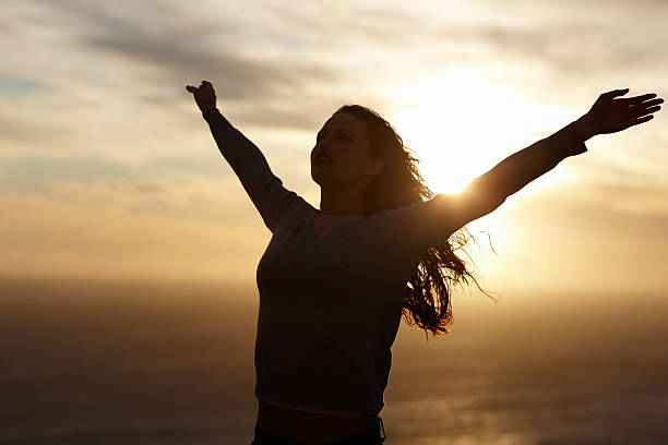 istock Silhouette image of young woman  96780908
