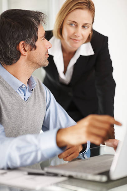 istock Successful business colleagues working together 96781413