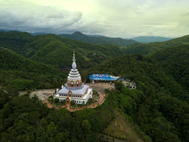 istock Aerial view Wat Thaton temple in Chiang Mai, Thailand. 967816144