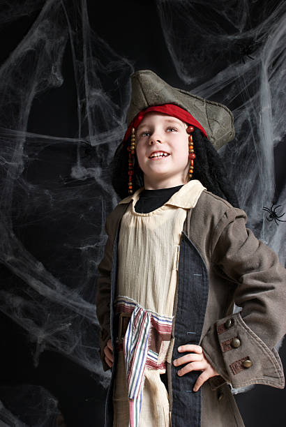 istock Little boy wearing pirate costume 96781704