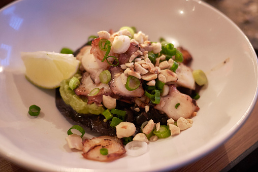 Octopus sald and tacos