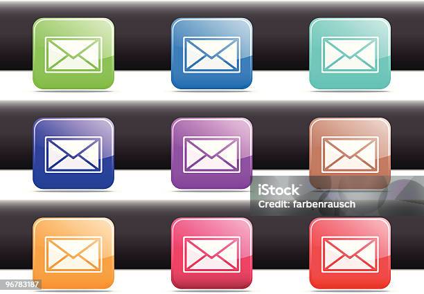 Emailsymbole Stock Vektor Art und mehr Bilder von Abschicken - Abschicken, Arrangieren, Bedienungsknopf