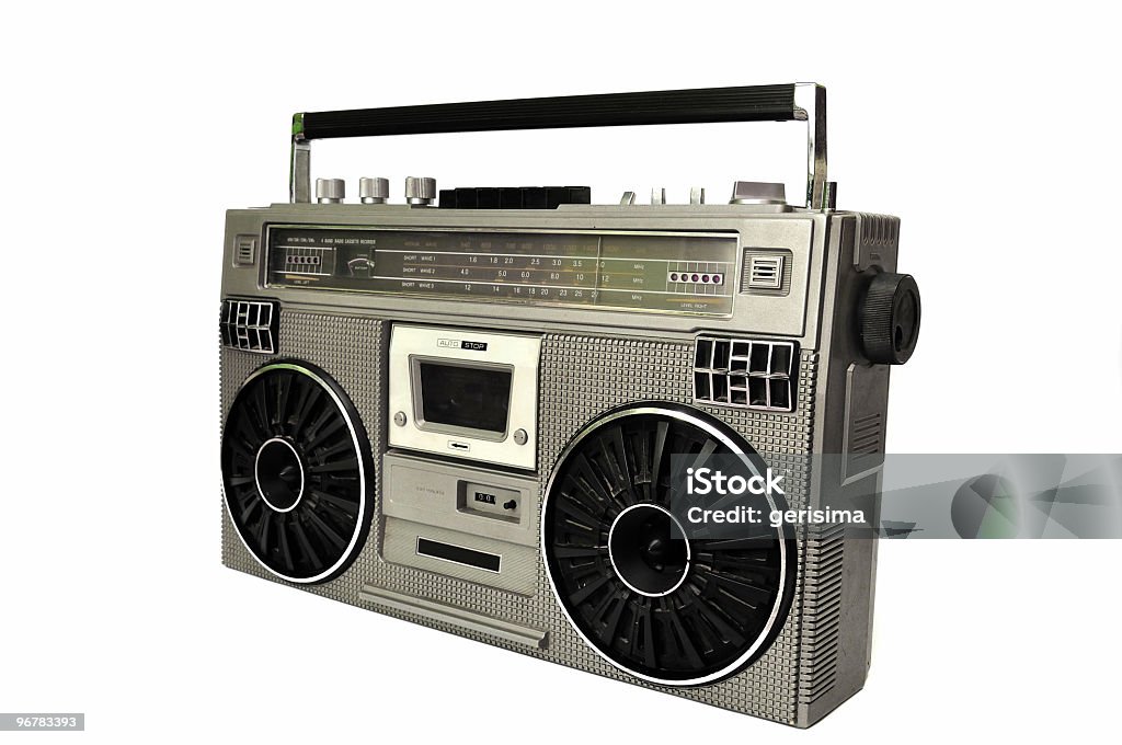 80 rádio vintage, isolada no branco " - Foto de stock de Figura para recortar royalty-free