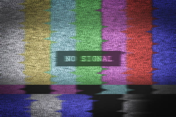 No signal TV test pattern background stock photo