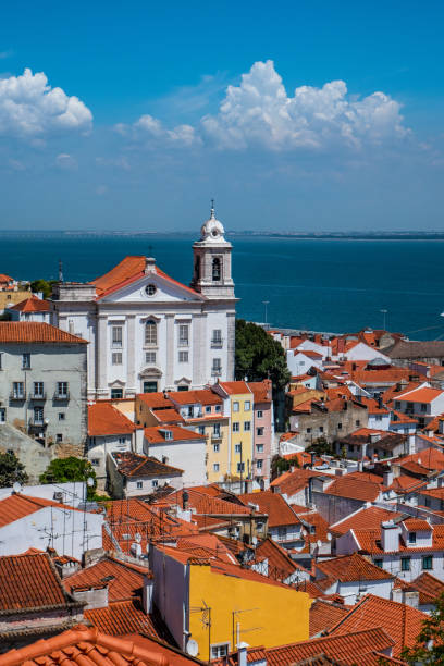 istock Lisbon sea panoramic cityscape view under the sun 967883534