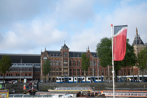 Amsterdam, Netherlands - May 16, 2018: View of Amsterdam Centraal station