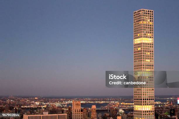 432 Park Avenue Skyscraper At Twilight In Manhattan Stock Photo - Download Image Now