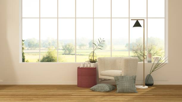 istock The interior minimal japanese hotel relax space 3d rendering and nature view background 967906274