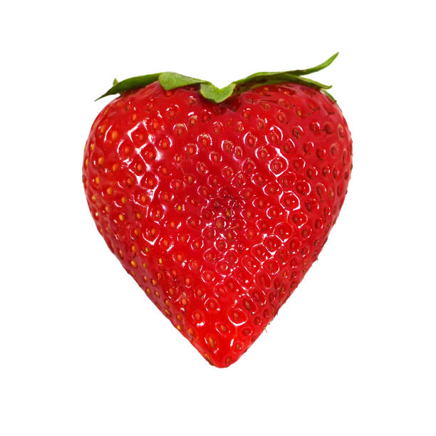 istock Strawberry heart isolated on white background 967909774