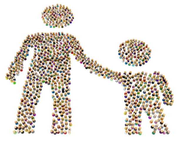 istock Cartoon Crowd Figure, Parent 967910598