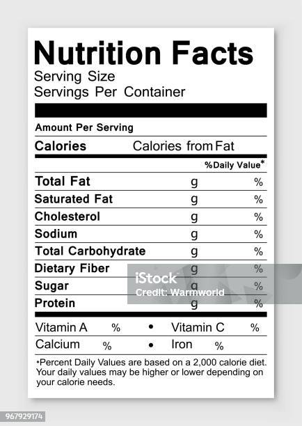 Valeur Nutritive Illustration Vectorielle Vecteurs libres de droits et plus d'images vectorielles de Information nutritionnelle - Information nutritionnelle, Vectoriel, Étiquette