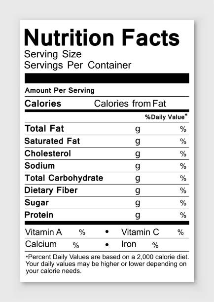 Nutrition facts. Vector illustration Nutrition facts. Vector illustration human body substance stock illustrations