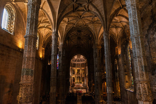 istock Main nave of the Jeronimos Monastery church 967935606