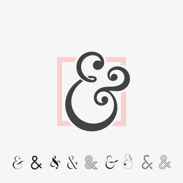 Set of Ampersands Vector illustration EPS 10 ampersand stock illustrations