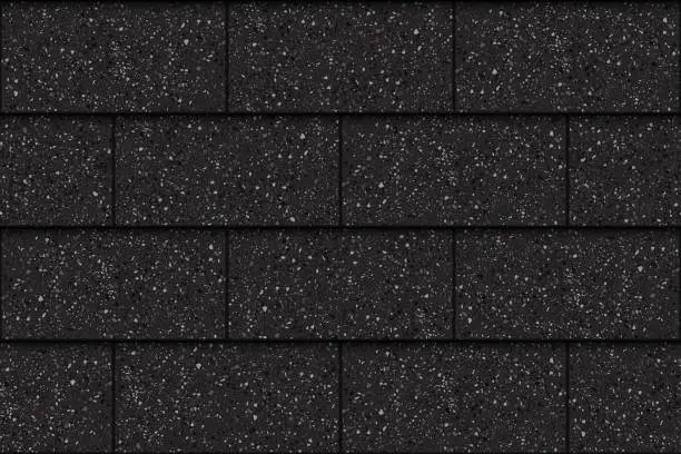 Vector illustration of Asphalt roof shingles