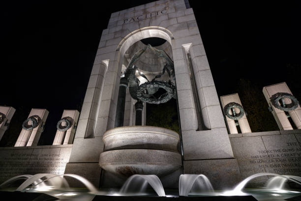 第二次世界大戦記念館、ワシントン dc - washington dc world war ii memorial armed forces ストックフォトと画像