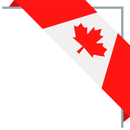 Canada - Bookmark Corner Flag Vector Flat Icon