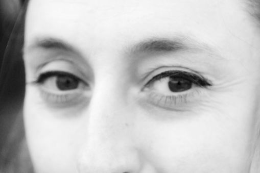 Woman's face close-up detail