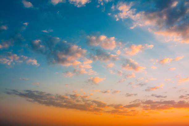 istock Sunset Sunrise Sky Background. Natural Bright Dramatic Sky In Sunset Dawn Sunrise. Yellow And Pink Colors 968017366