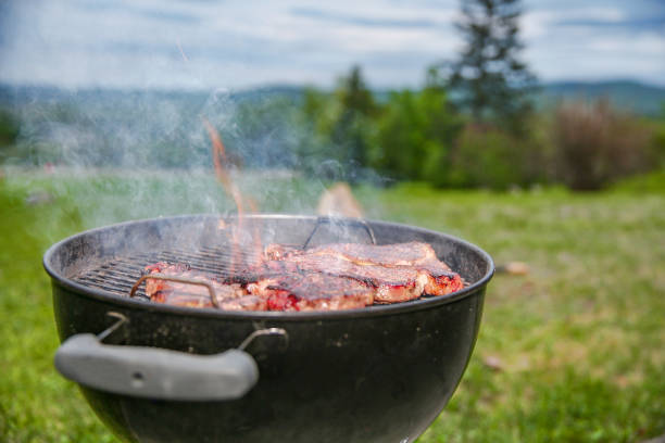 carnes a la brasa fuera de - ground chuck fotografías e imágenes de stock