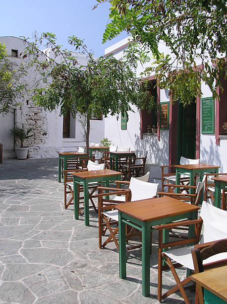 istock Greek cafe in Folegangros, Greece 96803577