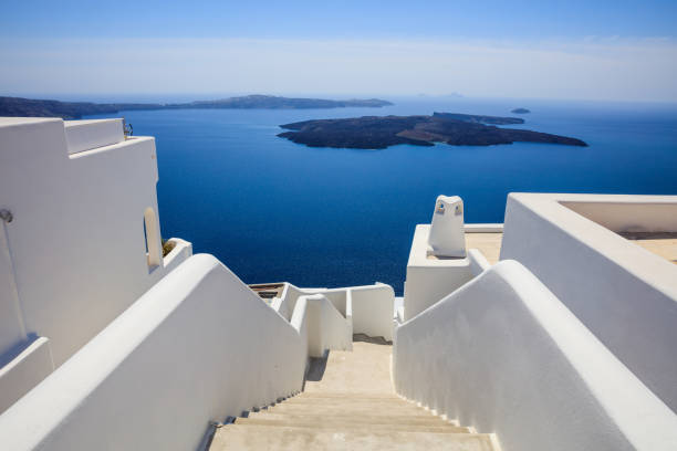 istock Santorini island, Greece - White houses and caldera view 968067878
